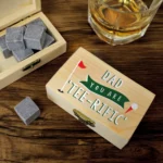 Personalised 'You Are Tee-Rific' Golf Themed Whisky Cooling Stones + Storage Box - Image 3