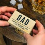 Personalised Bold Any Message Whisky Cooling Stones + Storage Box - Image 3
