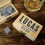Personalised Bold Any Message Whisky Cooling Stones + Storage Box - Image 4