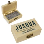 Personalised Bold Any Message Whisky Cooling Stones + Storage Box - Image 5