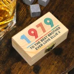 Personalised Big Age Birthday Whisky Cooling Stones + Storage Box