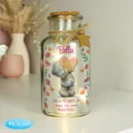 Personalised Me to You Floral Design LED Light-Up Glass Jar