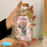Personalised Me to You Floral Design LED Light-Up Glass Jar - Image 2