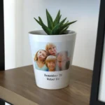 Personalised Any Message Photo Upload White Ceramic Plant Pot - Image 3
