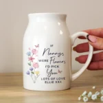Personalised 'I'd Pick You' Floral Design White Ceramic Flower Jug Vase - Image 2