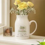 Personalised Country Cottage Design White Ceramic Flower Jug Vase - Image 3