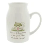 Personalised Country Cottage Design White Ceramic Flower Jug Vase - Image 4