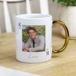 Personalised King of Hearts Photo Upload Gold Handled Ceramic Mug - Image 2