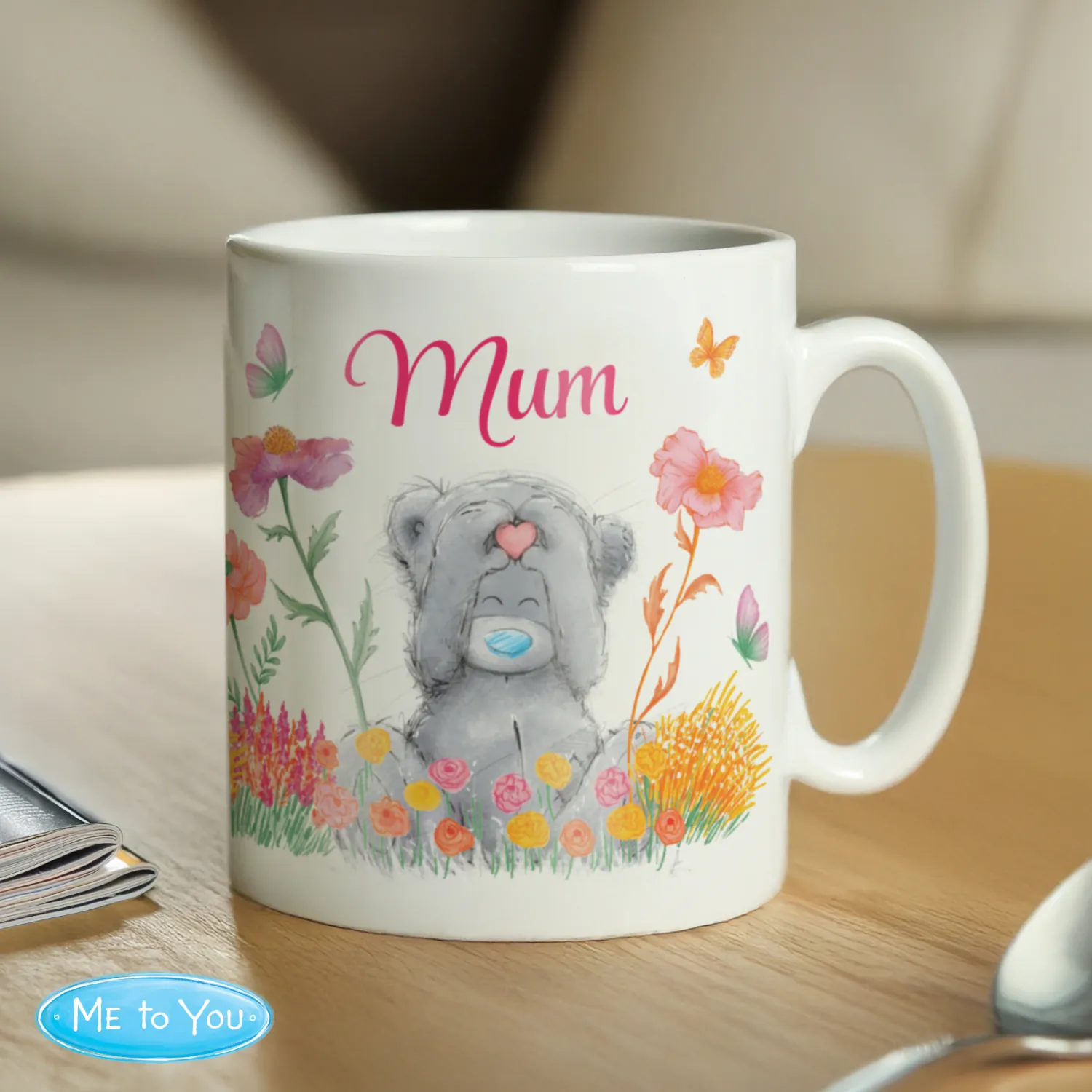 P0805P30 Personalised Me to You Floral Design Ceramic Mug Personalised Me to You Floral Design Ceramic Mug - Image 1