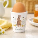 Personalised Children's Easter Bunny Design Ceramic Egg Cup