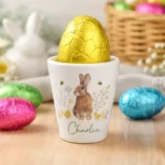 Personalised Children's Easter Bunny Design Ceramic Egg Cup - Image 3