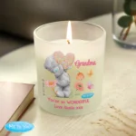 Personalised Me to You Floral Design Scented Frosted Glass Jar Candle - Image 3