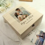 Personalised Any Message Photo Upload Large Wooden Keepsake Box - Image 4