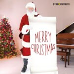 Santa Claus with Large Sign (Christmas) Lifesize Cardboard Cutout / Standee - Image 4