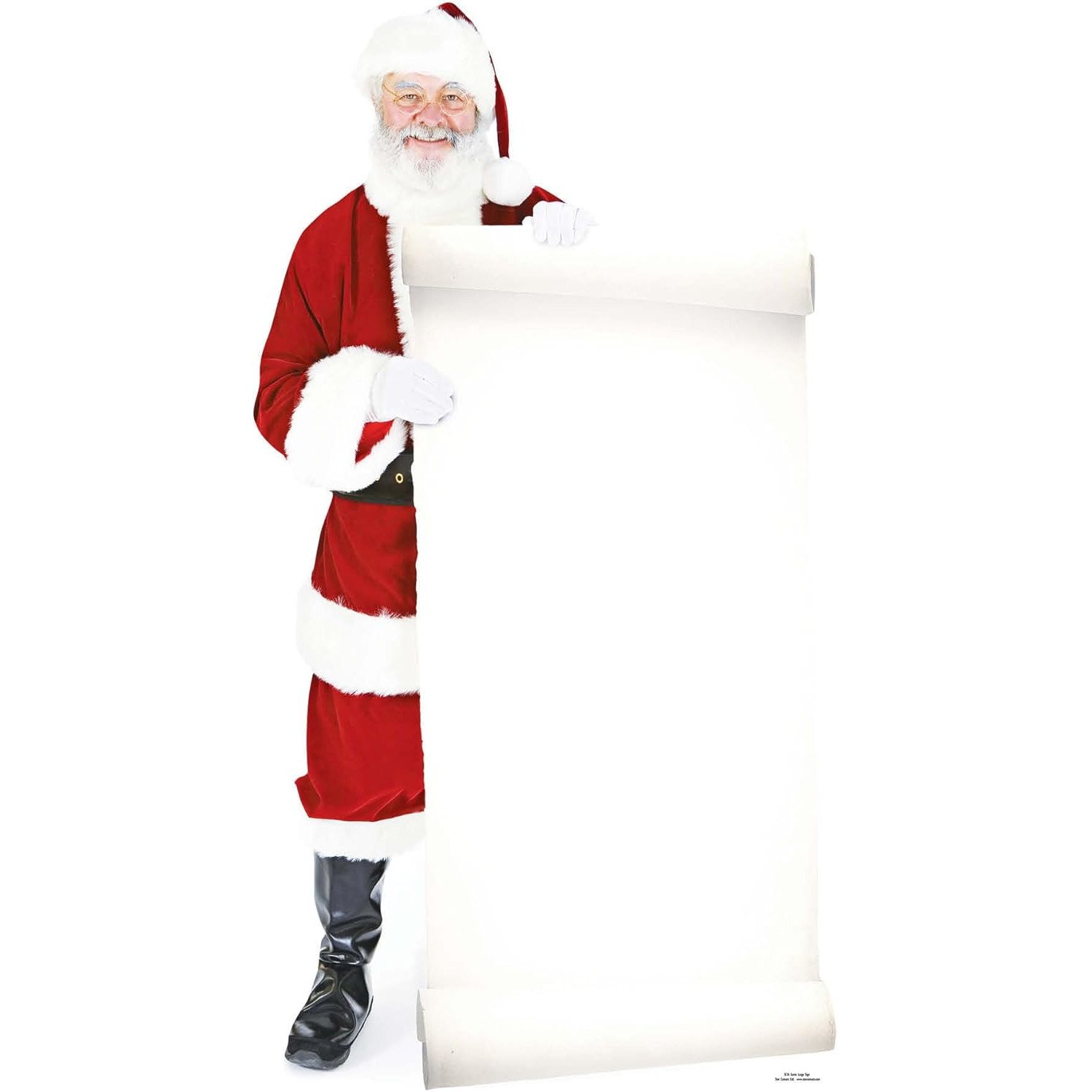 SC016 Santa Claus with Large Sign (Christmas) Lifesize Cardboard Cutout Standee Santa Claus with Large Sign (Christmas) Lifesize Cardboard Cutout / Standee - Image 1