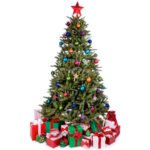 Christmas Tree with Presents Small Cardboard Cutout / Standee
