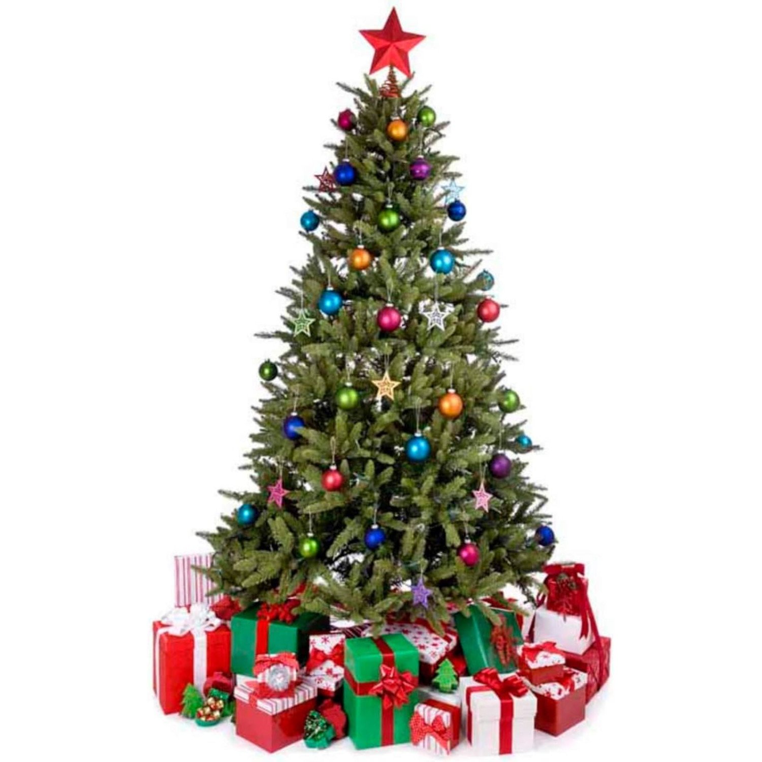 SC058 Christmas Tree with Presents Small Cardboard Cutout Standee Christmas Tree with Presents Small Cardboard Cutout / Standee - Image 1