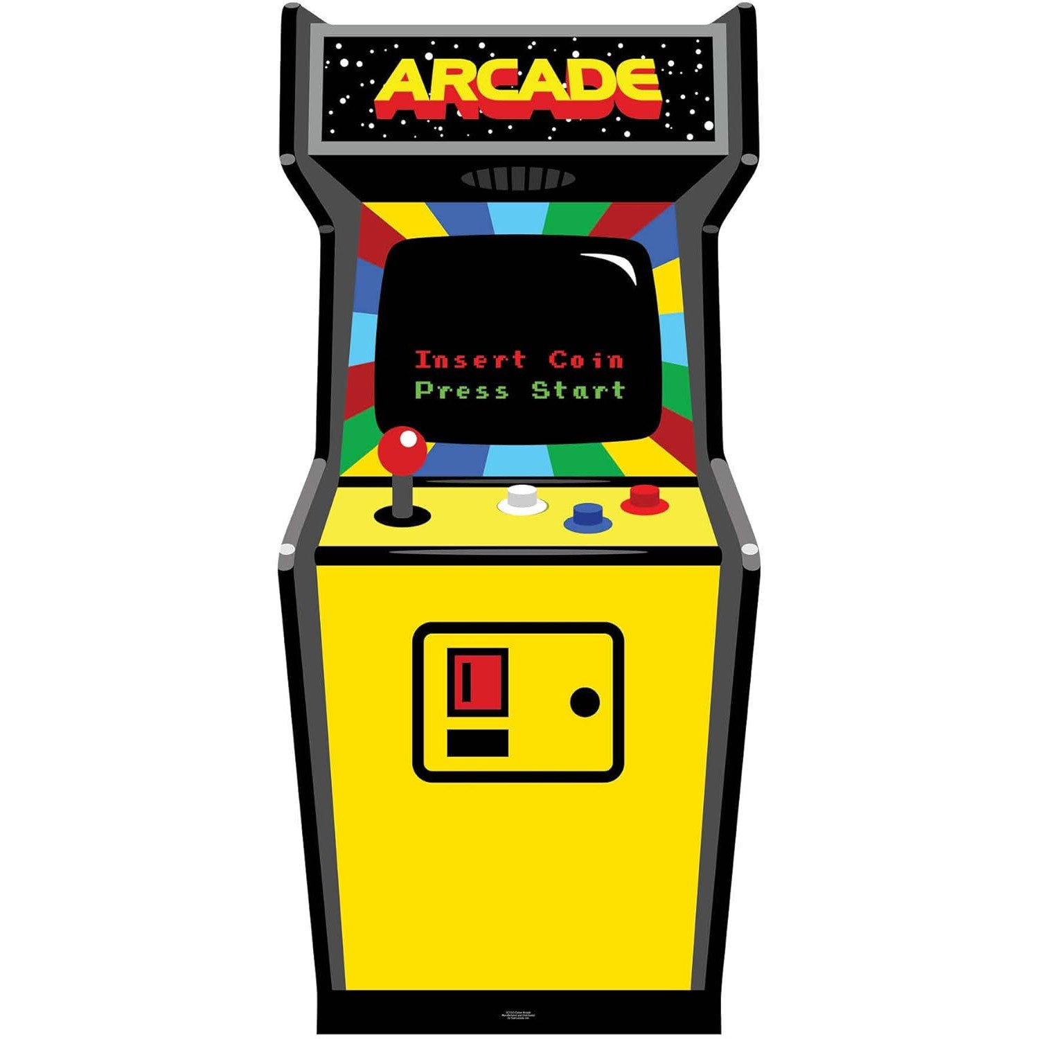 SC1025 80's Colour Golden Age Video Arcade Game Lifesize Cardboard Cutout Standee 80's Colour Golden Age Video Arcade Game Lifesize Cardboard Cutout / Standee - Image 1