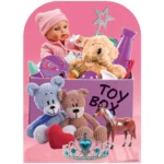 Girls Toy Box Child Size Stand-In Cardboard Cutout / Standee