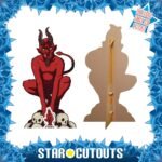 Devil 'Crouching On Skulls' Lifesize + Mini Cardboard Cutout / Standee - Image 2