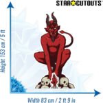 Devil 'Crouching On Skulls' Lifesize + Mini Cardboard Cutout / Standee - Image 3