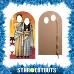 Jesus, Mary & Baby Jesus (Sunset Gold & Silver) Lifesize Stand-In Cardboard Cutout / Standee - Image 2