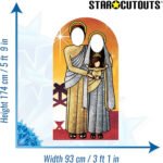Jesus, Mary & Baby Jesus (Sunset Gold & Silver) Lifesize Stand-In Cardboard Cutout / Standee - Image 3