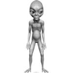 Grey Alien Small Cardboard Cutout / Standee