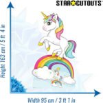 Cartoon Style Rainbow Unicorn Large + Mini Cardboard Cutout / Standee - Image 3