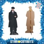 1920's Style Peaky Blinders Gangster 'Smoking' Lifesize + Mini Cardboard Cutout / Standee - Image 2
