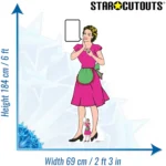 1940's Style Housewife Pop Art Lifesize + Mini Cardboard Cutout / Standee - Image 3