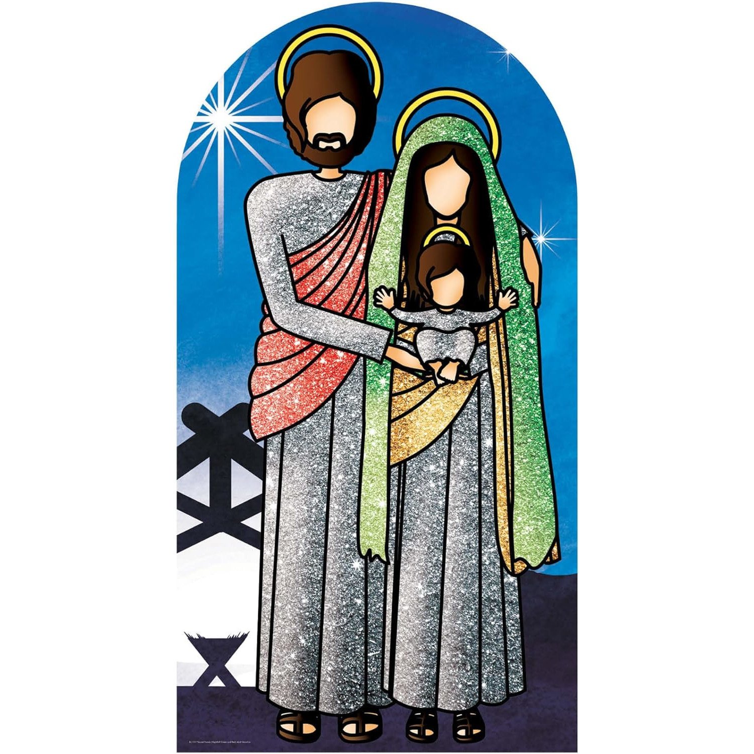 SC1237 Jesus, Mary & Baby Jesus (Nativity) Lifesize Stand-In Cardboard Cutout Standee Jesus, Mary & Baby Jesus (Nativity Scene) Lifesize Stand-In Cardboard Cutout / Standee - Image 1
