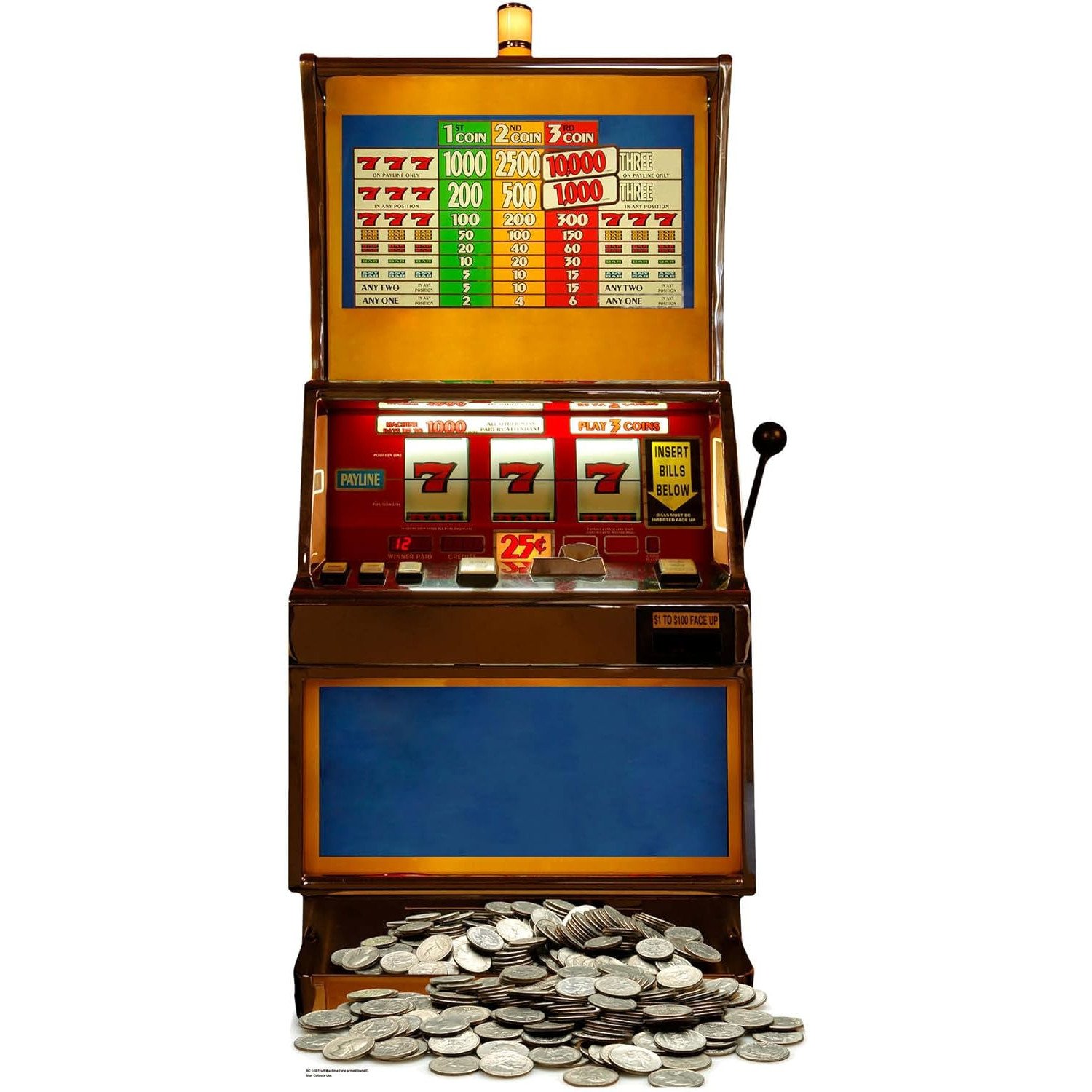 SC140 Fruit Machine (One Armed Bandit) Lifesize Cardboard Cutout Standee Fruit Machine (One Armed Bandit) Lifesize Cardboard Cutout / Standee - Image 1