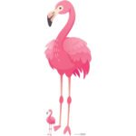 Pink Flamingo Lifesize + Mini Cardboard Cutout / Standee