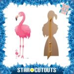 Pink Flamingo Lifesize + Mini Cardboard Cutout / Standee - Image 2