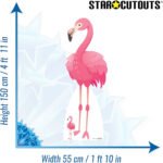 Pink Flamingo Lifesize + Mini Cardboard Cutout / Standee - Image 3
