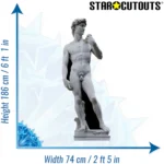 Michelangelo's David Statue (Sculpture In Florence, Italy) Large Cardboard Cutout / Standee - Image 3