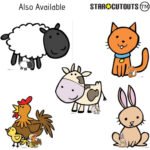 Cute Cartoon Cat Small + Mini Cardboard Cutout / Standee - Image 4