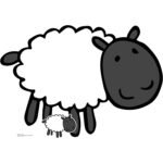 Cute Cartoon Sheep (Farmyard Animal) Small + Mini Cardboard Cutout / Standee