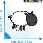 Cute Cartoon Sheep (Farmyard Animal) Small + Mini Cardboard Cutout / Standee - Image 3