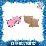 Cute Cartoon Pig (Farmyard Animal) Small + Mini Cardboard Cutout / Standee - Image 2