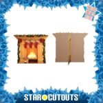 Festive Christmas Fireplace Large + Mini Cardboard Cutout / Standee - Image 2
