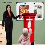 Classic British Red Post Box Lifesize + Mini Cardboard Cutout / Standee - Image 4