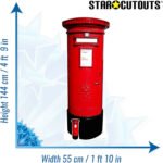 Classic British Red Post Box Lifesize + Mini Cardboard Cutout / Standee - Image 3