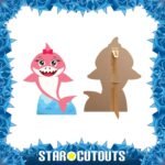 Pink Cute Cartoon Baby Shark Small Cardboard Cutout / Standee - Image 2