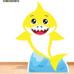 Yellow Cute Cartoon Baby Shark Small Cardboard Cutout / Standee - Image 4