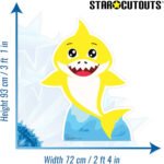 Yellow Cute Cartoon Baby Shark Small Cardboard Cutout / Standee - Image 3