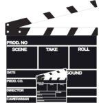 Film Clapper Large + Mini Cardboard Cutout / Standee