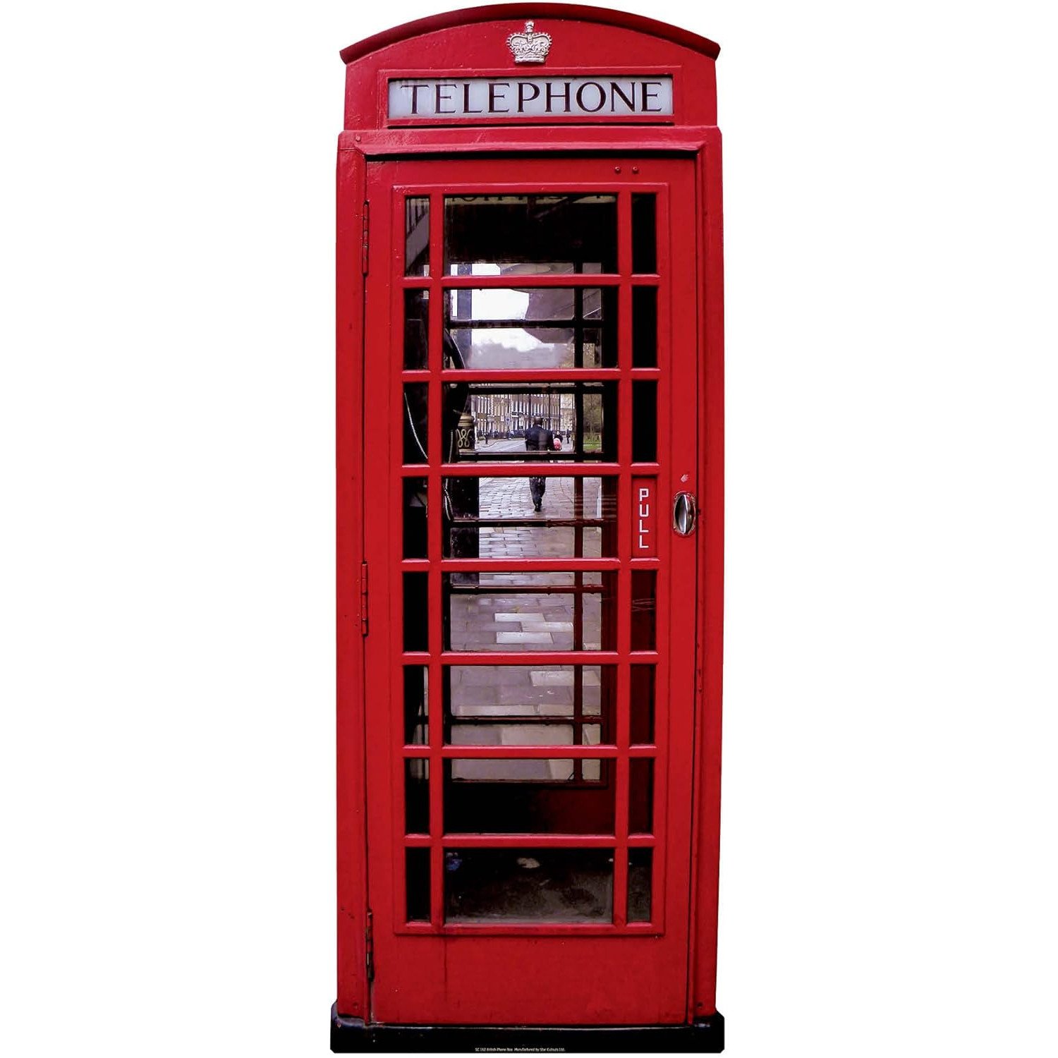 SC162 Classic British Red Telephone Box Lifesize Cardboard Cutout Standee Classic British Red Telephone Box Lifesize Cardboard Cutout / Standee - Image 1