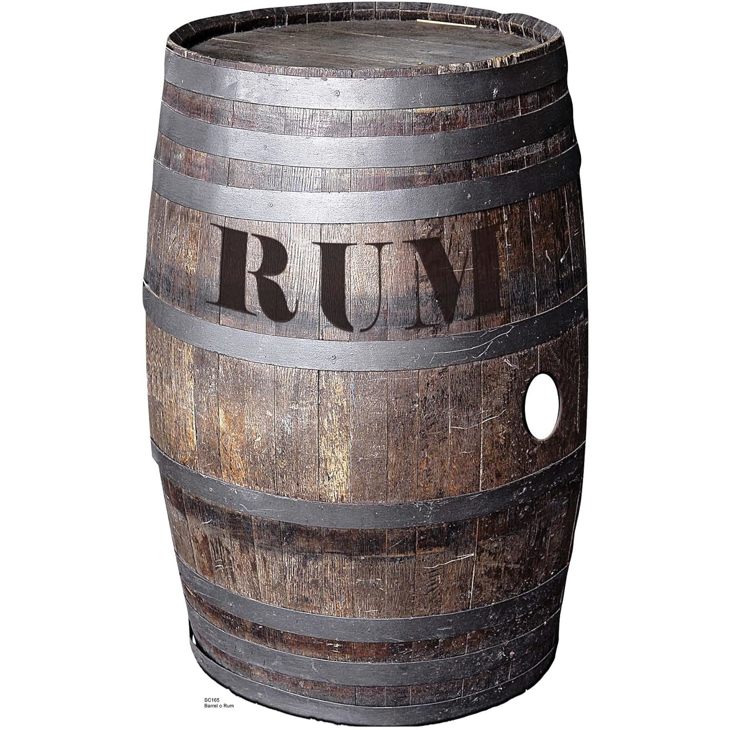 SC165 Barrel O’ Rum Lifesize Cardboard Cutout Standee Barrel O’ Rum Lifesize Cardboard Cutout / Standee - Image 1